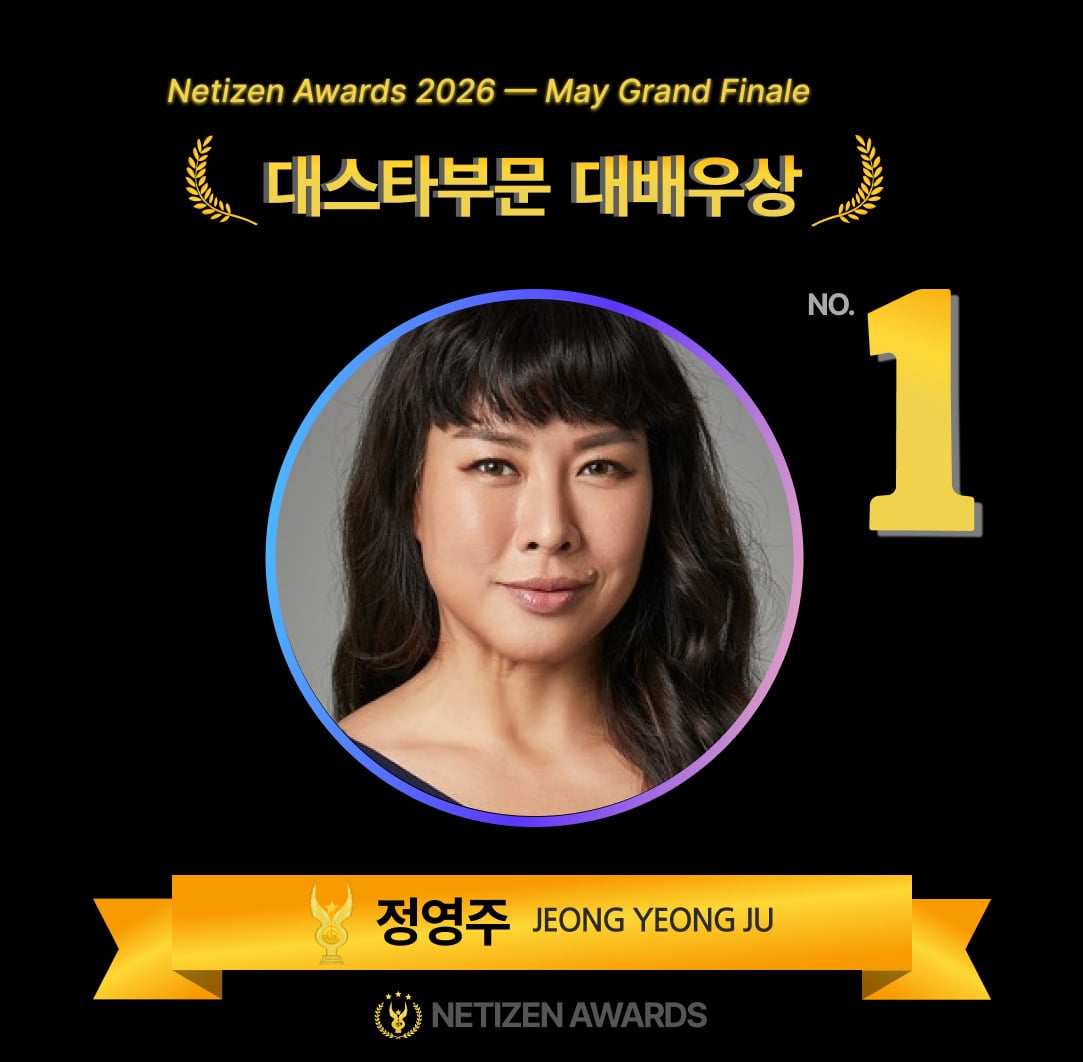 Jeong Yeong-ju Reclaims 1st Place in May Netizen Awards Grand Actor Category... Halts Kim Won-hae's Dominance